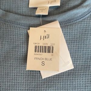 Beautiful J. Jill Waffle French Blue Long-Sleeve Shirt -- NWT